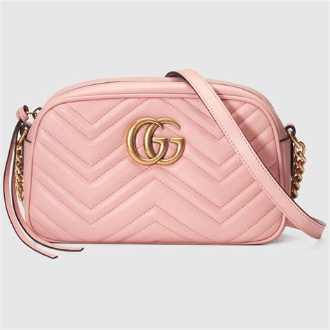 gucci pink bag gold chain|gucci marmont mini chain bag.